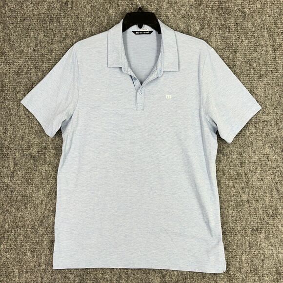 TRAVIS MATHEW POLO SHIRT MENS XXL BLUE GOLF CASUAL BUSINESS PIMA-COTTON PERU - Picture 1 of 10